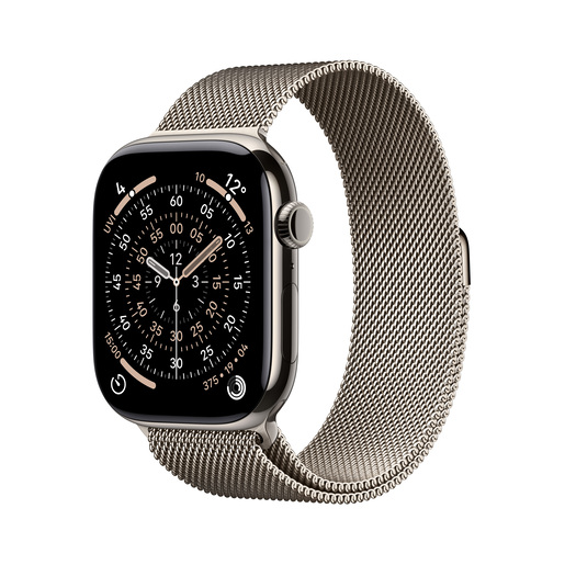 Apple Watch Series 11 GPS + Cellular 46mm Natural Titanium Case with Natural Milanese Loop M/L, pametni sat