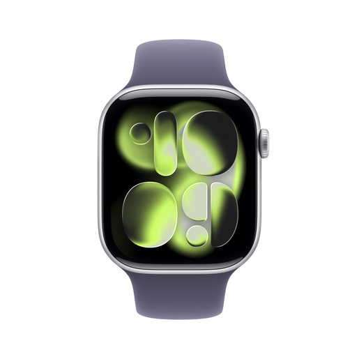 Apple Watch Series 11 GPS 42mm Silver Aluminium Case with Purple Fog Sport Band M/L, pametni sat