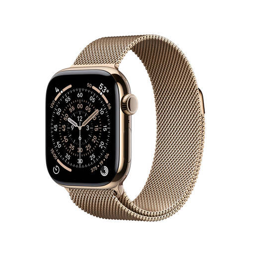 Apple Watch Series 11 GPS + Cellular 42mm Gold Titanium Case with Gold Milanese Loop, pametni sat