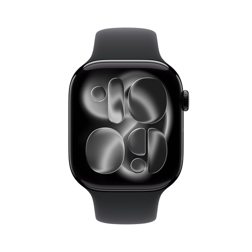 Apple Watch Series 11 GPS 42mm Jet Black Aluminium Case with Black Sport Band M/L, pametni sat