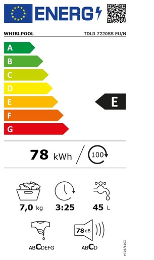 Whirlpool perilica rublja TDLR 7250SS EU/N