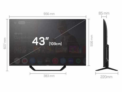 Tesla 43" LED TV 43E655BUS, 4K UHD, Google Smart TV