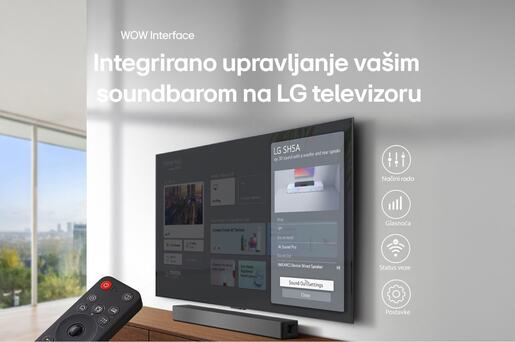 LG soundbar SH5A, 600 W i 4.1 kanalni zvuk