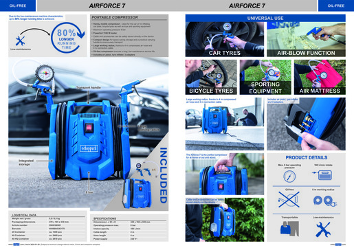 SCHEPPACH mobilni kompresor AIRFORCE 7