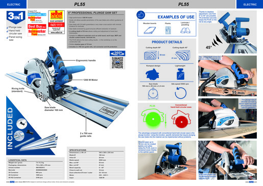 SCHEPPACH upuštajuća pila 160 mm PL55