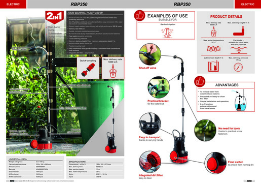 SCHEPPACH pumpa za kišnicu RBP350