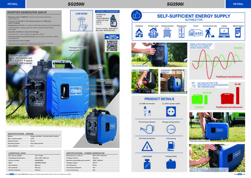 SCHEPPACH inverter agregat SG2500i