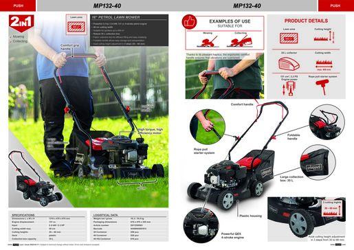 SCHEPPACH benzinska kosilica MP132-40 43 cm 2,5 kW (3,3 KS)
