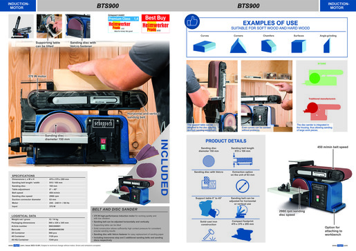 SCHEPPACH tračna brusilica i laštilica BTS900