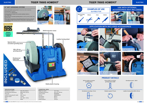 SCHEPPACH stolna brusilica (s priborom) TIGER 7000S