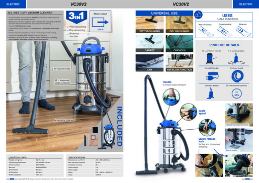 SCHEPPACH usisavač mokro/suho VC30V2