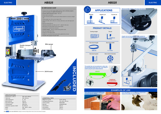 SCHEPPACH tračna pila HBS25