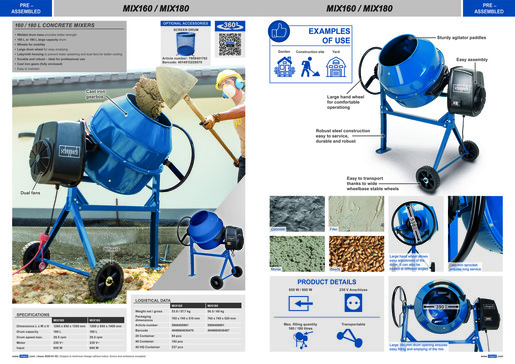 SCHEPPACH mješalica za beton MIX160