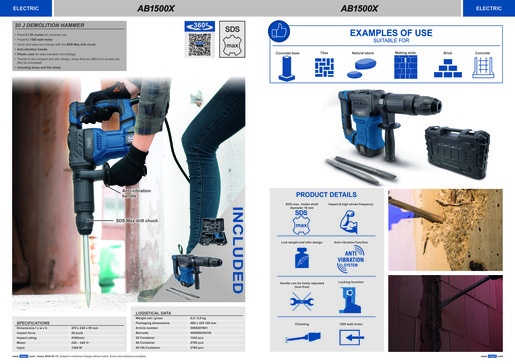 SCHEPPACH demolicijski čekić AB1500X