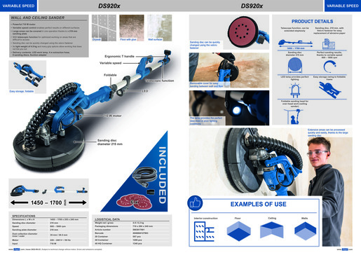 SCHEPPACH brusilica za zidove DS920X
