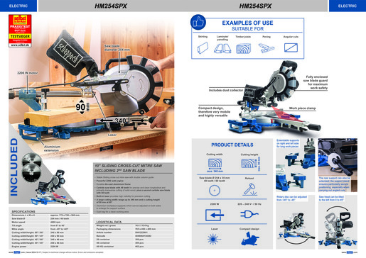 SCHEPPACH preklopna stolna kružna pila 255mm HM254SPX