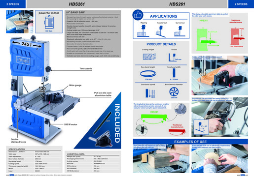 SCHEPPACH tračna pila HBS261