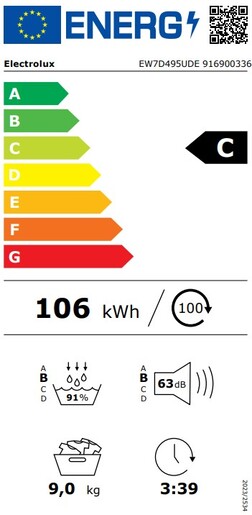 Electrolux sušilica rublja EW7D495UDE