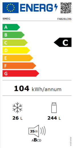 Smeg hladnjak FAB28LCR6 50's Style