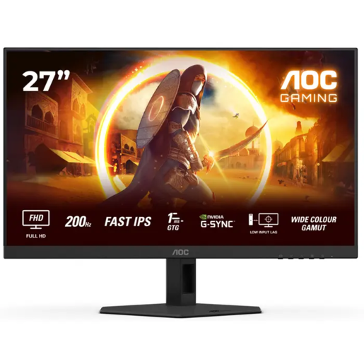 AOC monitor 27G4HRE, 27", Fast IPS, FHD, 200Hz, 0.5ms, 2xHDMI, DP, zvučnici