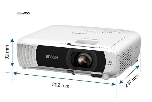 EPSON projektor EB-W55, WXGA, WiFi, 4000 Lm, 2xHDMI