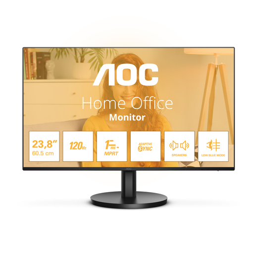 AOC 23.8" office monitor 24B3QA2, FHD, 120Hz, IPS