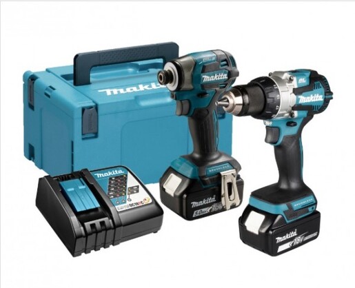 MAKITA aku set DLX2527TJ (DDF489, DTD173, DC18RC, BL1850Bx2)