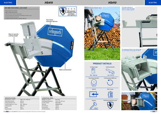 Scheppach pila za drva 405 mm HS410