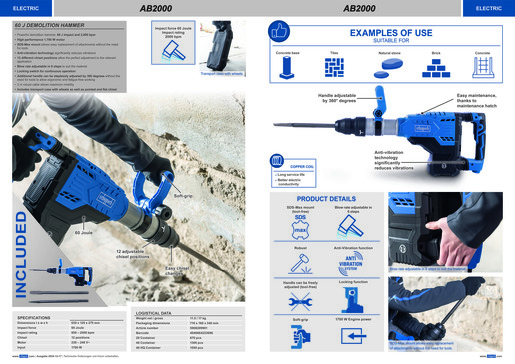 Scheppach demolicijski čekić AB2000