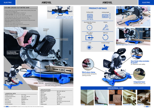 Scheppach preklopna kružna pila HM210L 210mm