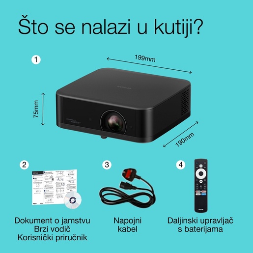 EPSON projektor EF-62B, 3LCD, 4K, 700Lm