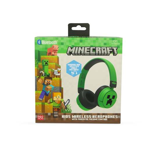 OTL Minecraft Creeper Kids, bežične on-ear dječje slušalice