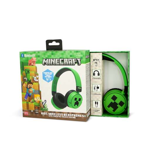 OTL Minecraft Creeper Kids, bežične on-ear dječje slušalice