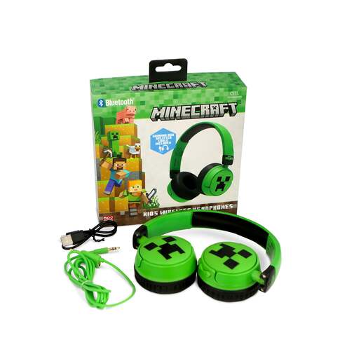 OTL Minecraft Creeper Kids, bežične on-ear dječje slušalice