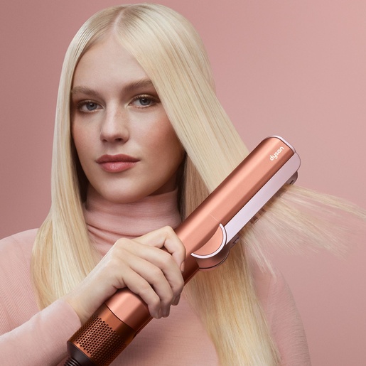 Dyson uređaj za ravnanje kose Airstrait Amber, Silk/Pink Champagne Limited Edition Curly&Coily
