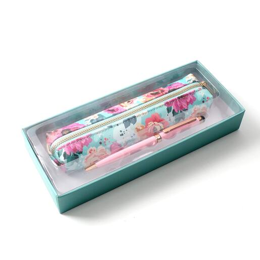 Poklon set Floral Green, pernica i olovka