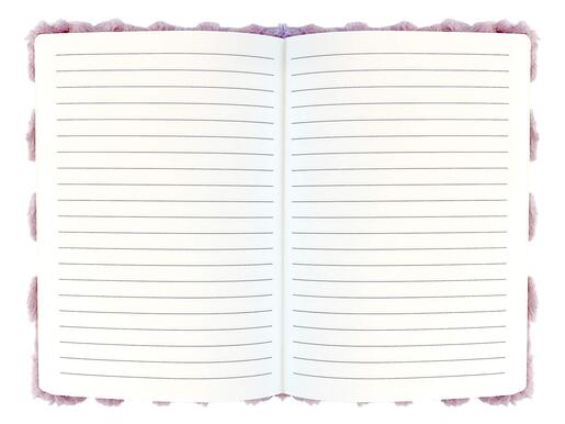 Bilježnica A5 pliš, Violet Flowers