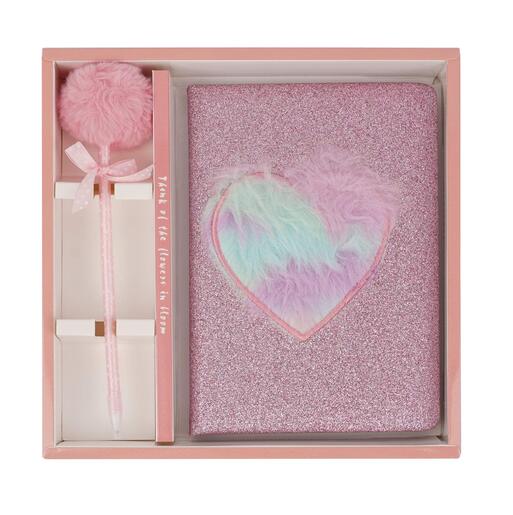 Poklon set, dnevnik i kemijska olovka Pink Heart