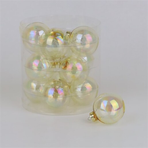 Staklene kuglice 6cm, 12kom, zlatna