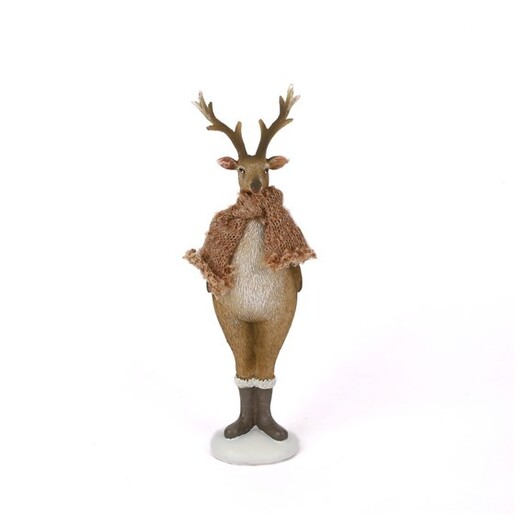 Figura jelen sa šalom 25cm, smeđa