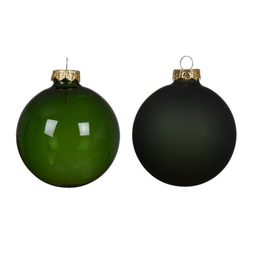 Staklene kuglice 8cm, 4kom, zelena