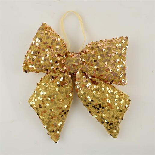 Mašna sa Pailletama 20 cm, šampanj