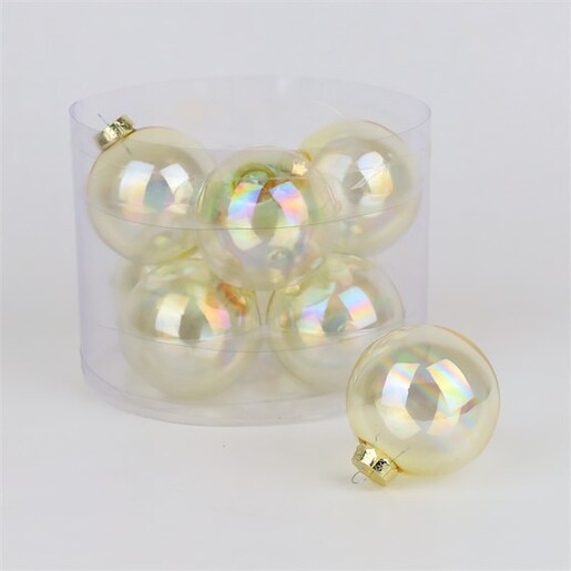 Staklene kuglice 8cm, 8kom, zlatna
