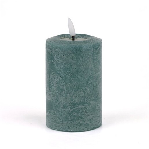Svijeća s LED plamenom 12cm, lovor zelena