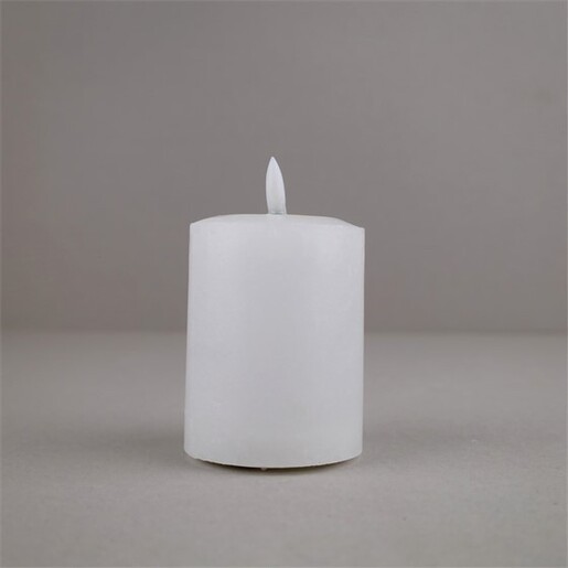Svijeća s LED plamenom 10cm, bijela