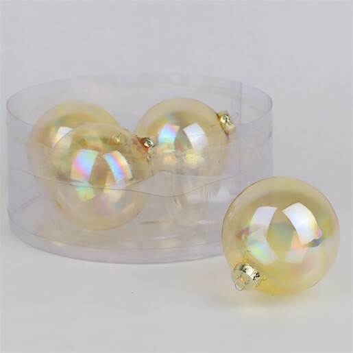 Staklene kuglice 10cm, 4kom, zlatna