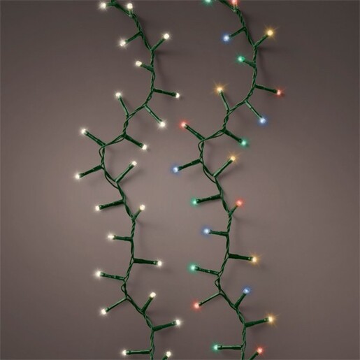 LED lampice niz 11m WW multicolor timer IP44