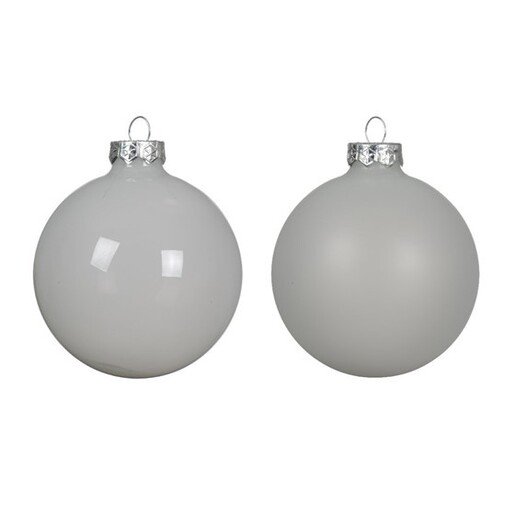 Staklene kuglice 8cm, 4kom bijela