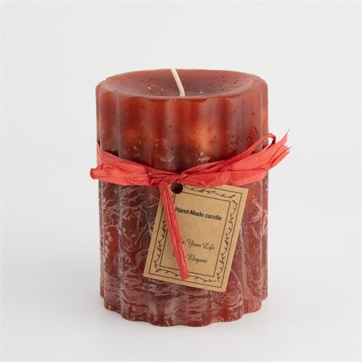 Svijeća frost zupčanik 7,5xh10cm, crvena