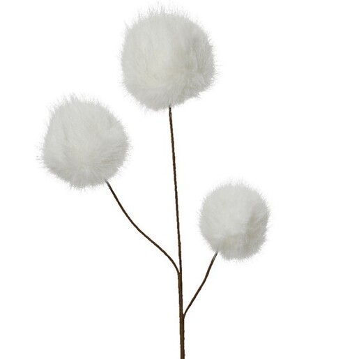 Grana umjetno krzno, 65cm, bijela